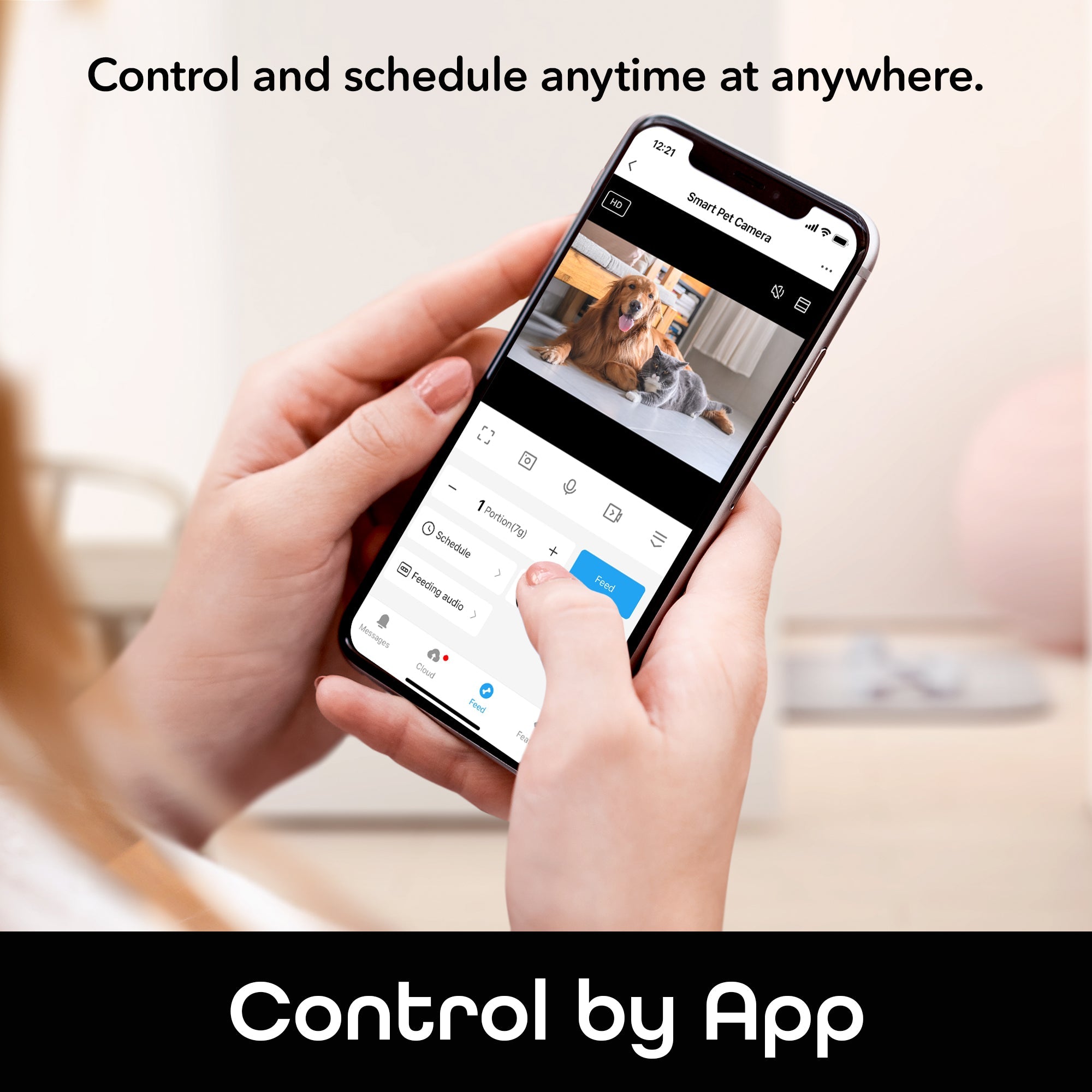 6L Smart Pet Feeder with Camera, 1080P HD