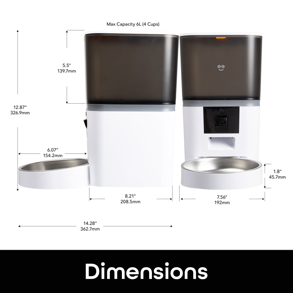 6L Smart Pet Feeder with Camera, 1080P HD