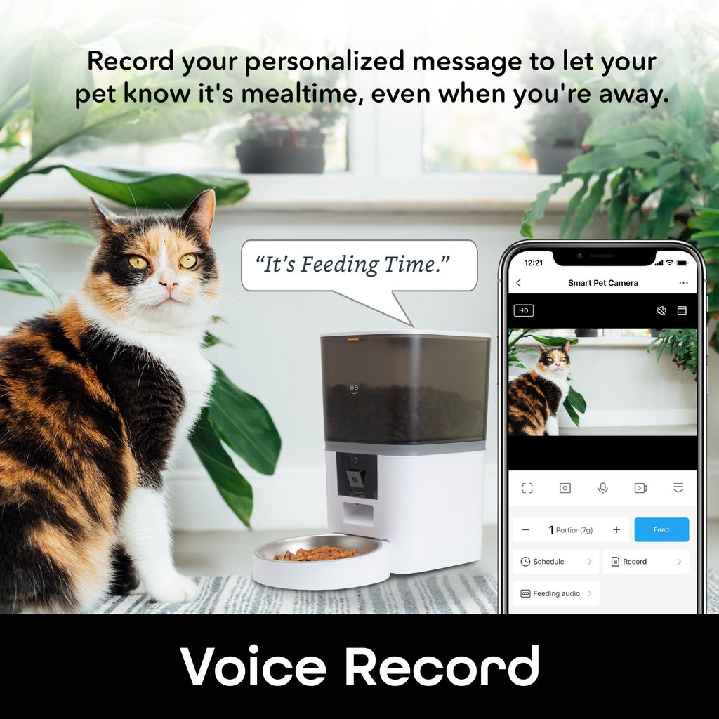 6L Smart Pet Feeder with Camera, 1080P HD